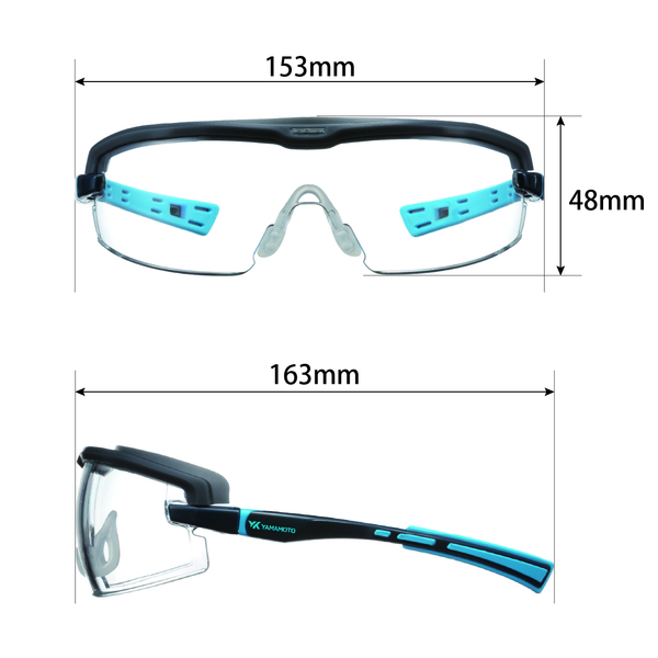 SN-610 PAF 一眼形保護めがね_製品サイズ