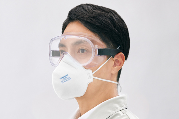 YG-5090HF N 保護ゴーグル×マスク　着用イメージ