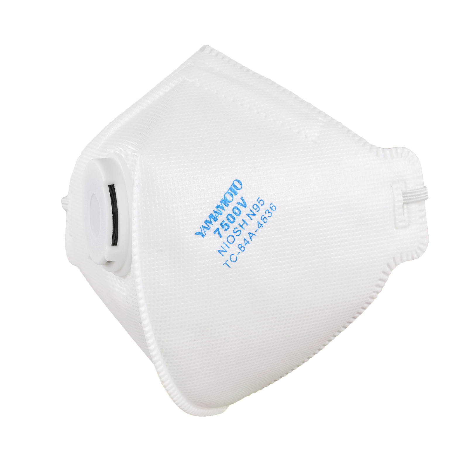 7500V(N95) 使い捨て式N95マスク(排気弁付・折りたたみタイプ) 排気弁